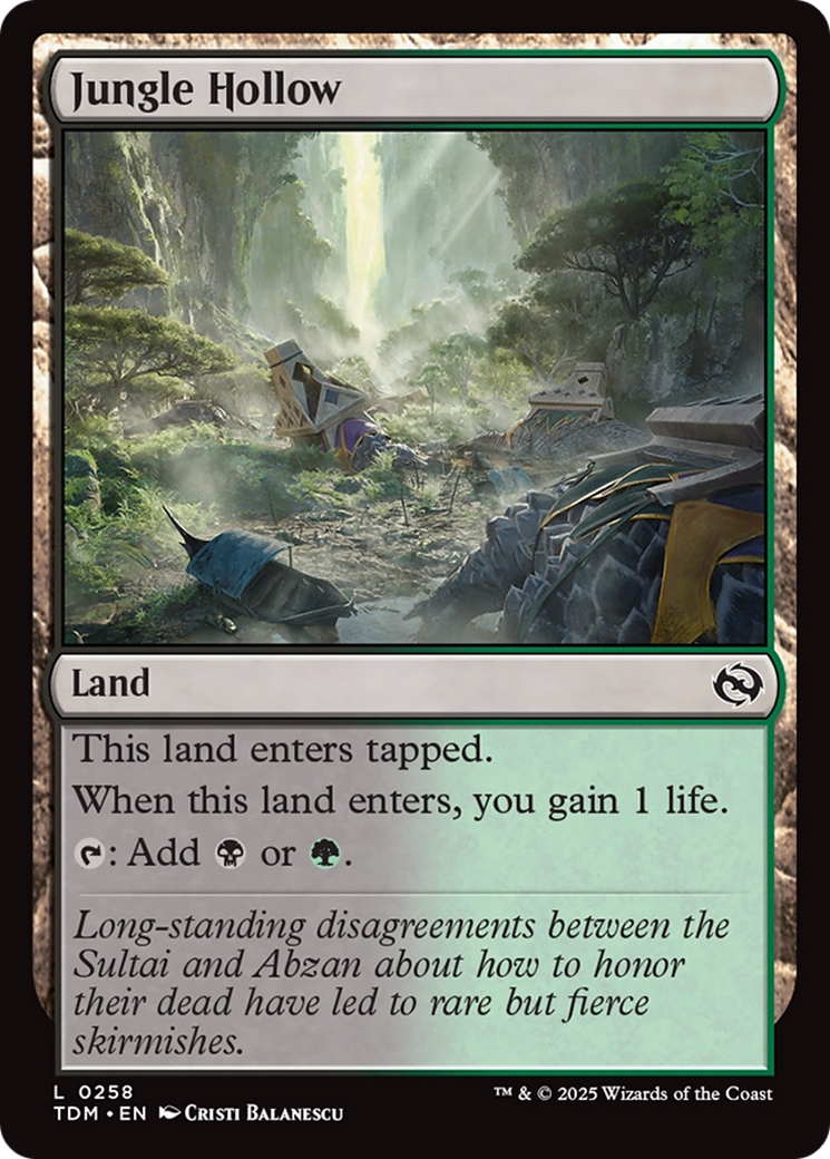 Image of Jungle Hollow (TDM-258) - Tarkir: Dragonstorm Foil