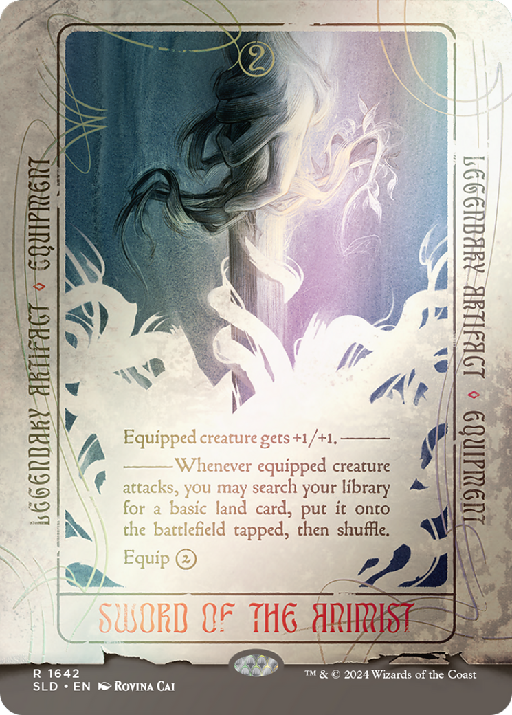 Image of Sword of the Animist (Rainbow Foil) (SLD-1642★) - Secret Lair Drop (Borderless) Foil