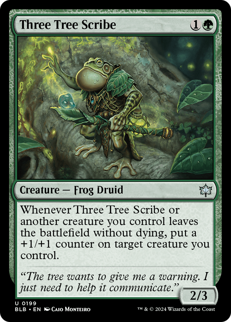 Image of Three Tree Scribe (BLB-199) - Bloomburrow Foil