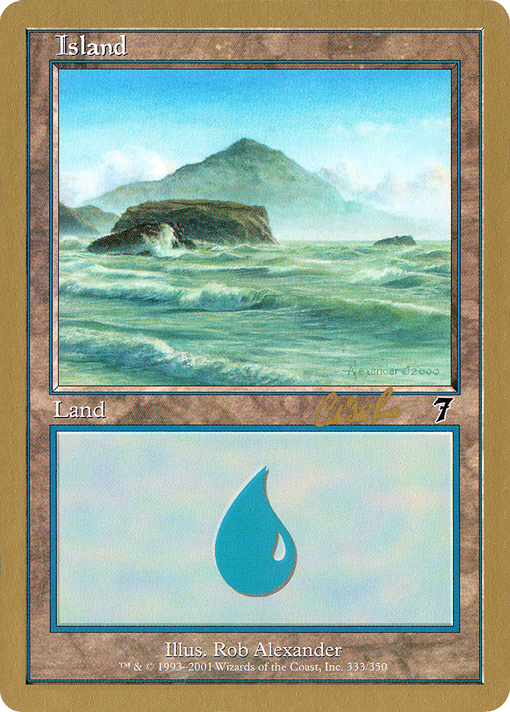 Image of Island (333) - 2002 Carlos Romao (7ED) (WCD-) - World Championship Decks 2002