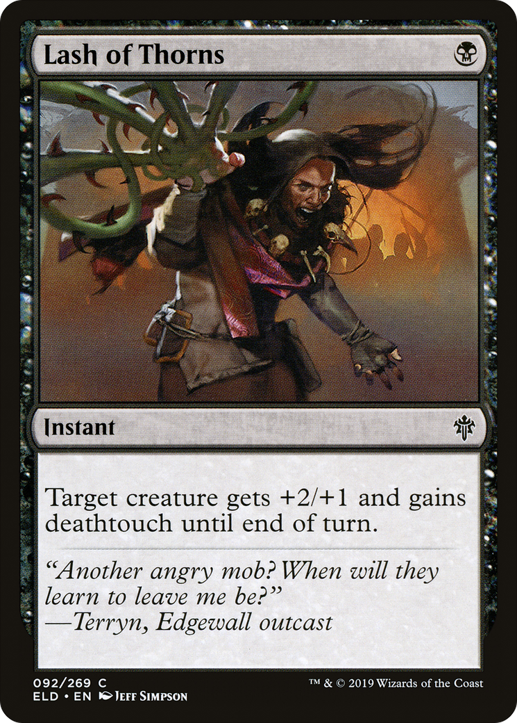 Image of Lash of Thorns (ELD-092) - Throne of Eldraine Foil