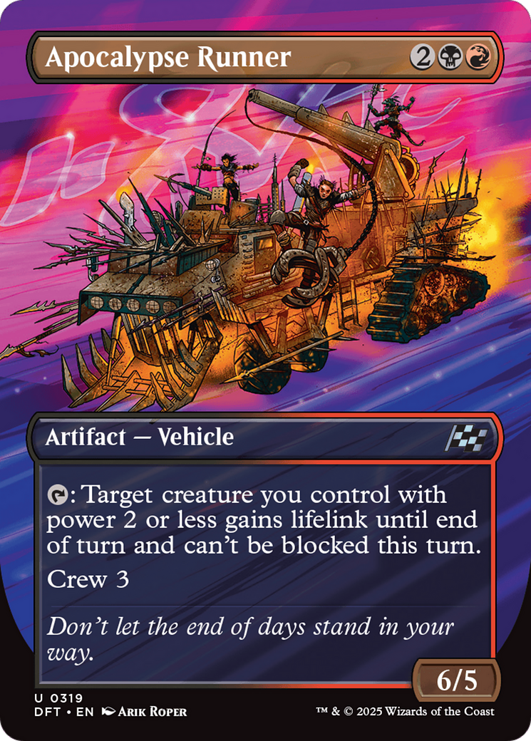 Image of Apocalypse Runner (Borderless) (DFT-319) - Aetherdrift (Borderless) Foil