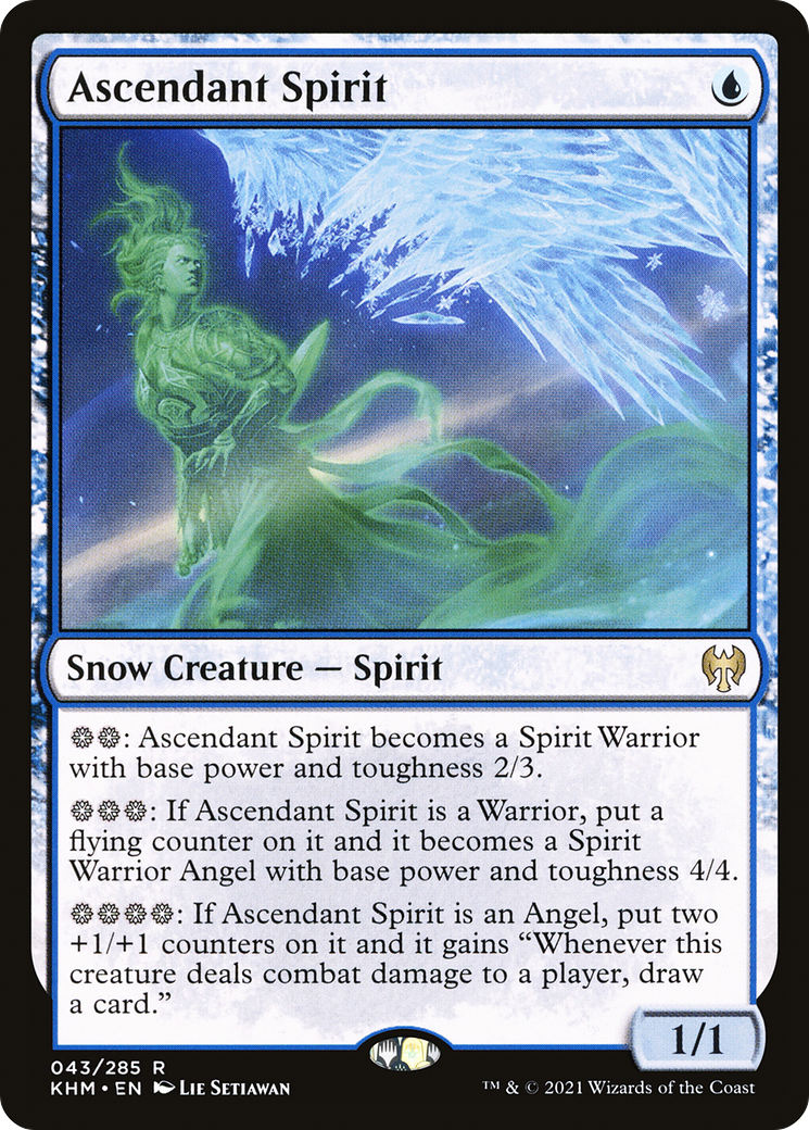 Image of Ascendant Spirit (KHM-043) - Kaldheim: (snow)