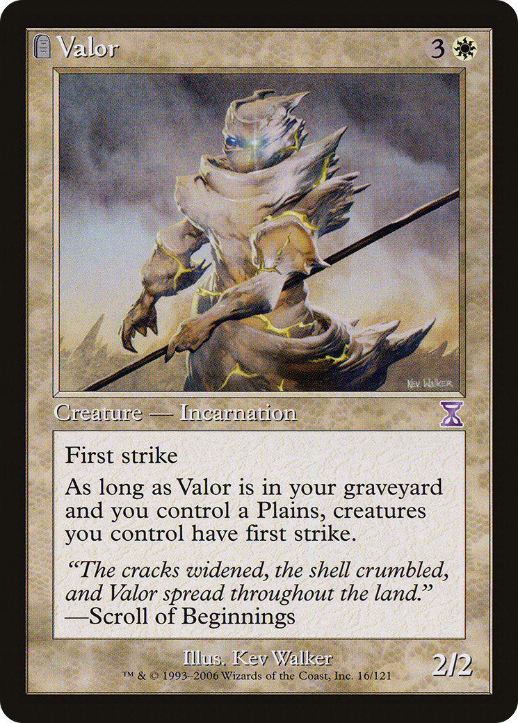 Image of Valor (TSB-016) - Time Spiral Timeshifted: (tombstone) Foil