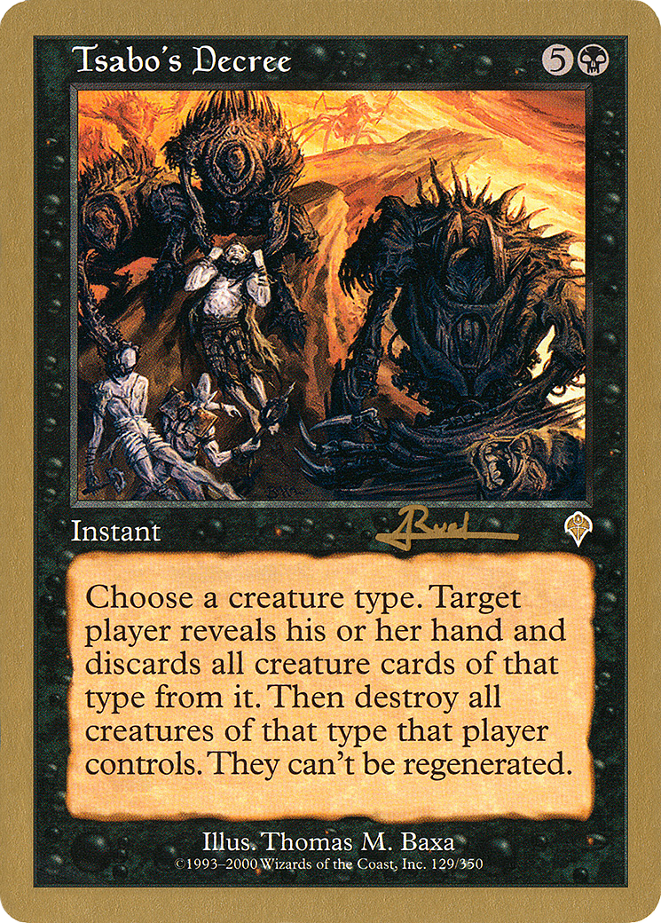 Image of Tsabo's Decree - 2001 Antoine Ruel (INV) (WCD-) - World Championship Decks 2001