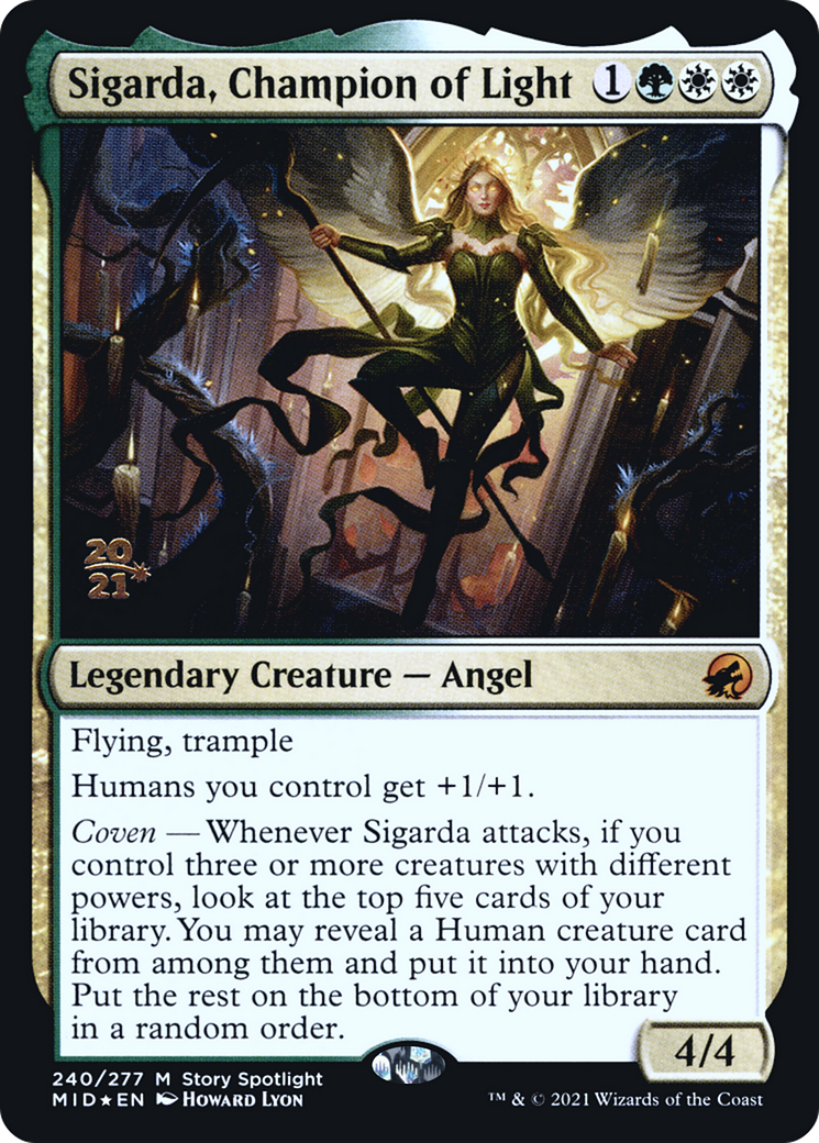 Image of Sigarda, Champion of Light (PRE-240) - Innistrad: Midnight Hunt Promos Foil
