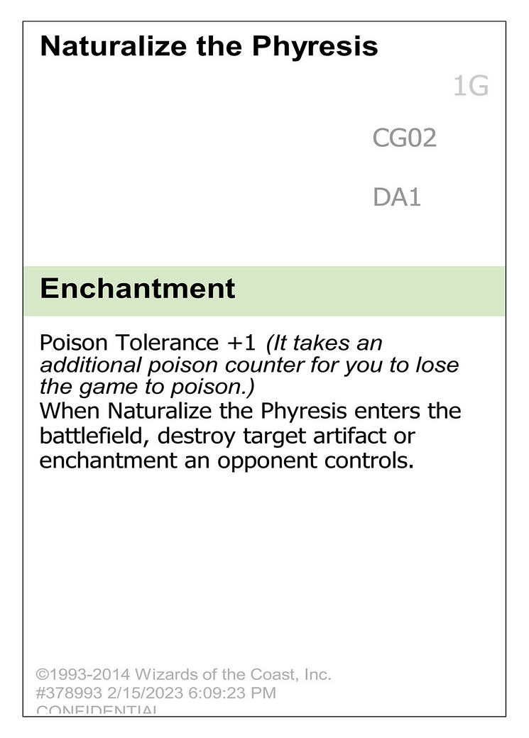 Image of Naturalize the Phyresis (UNK-CG02A) - Unknown Event