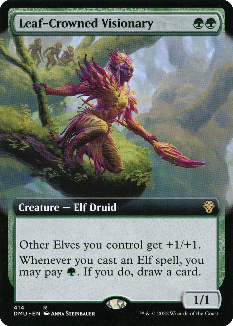 Image of Leaf-Crowned Visionary (Extended Art) (DMU-414) - Dominaria United: (Extended Art) Foil