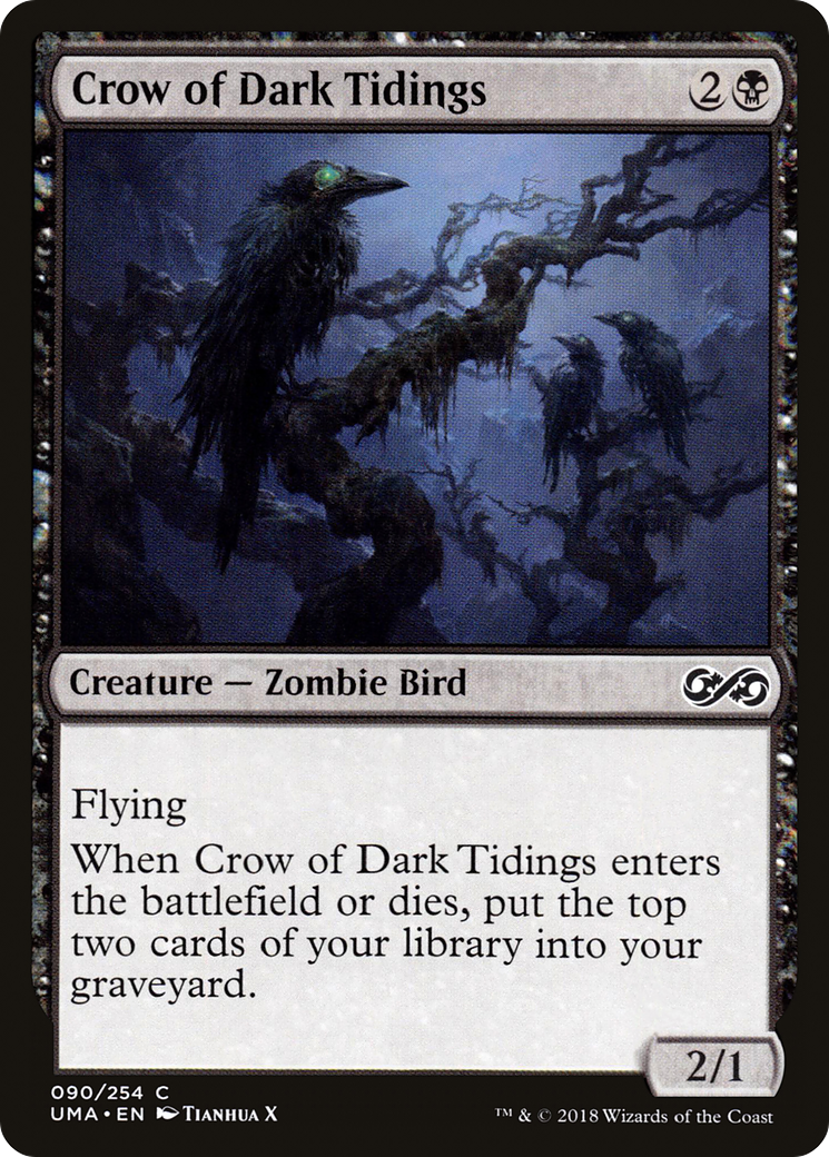 Image of Crow of Dark Tidings (UMA-090) - Ultimate Masters Foil