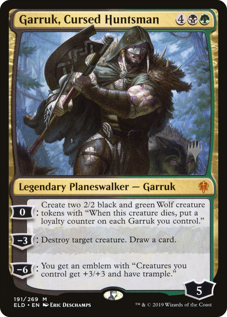 Image of Garruk, Cursed Huntsman (PPELD-191) - Throne of Eldraine Promos