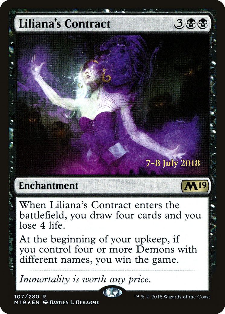 Image of Liliana's Contract (PRE-107) - Core Set 2019 Promos Foil