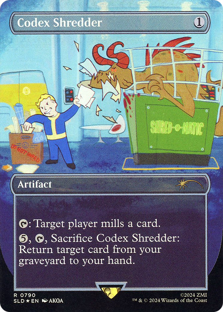 Image of Codex Shredder (Rainbow Foil) (SLD-790★) - Secret Lair Drop (Borderless) Foil