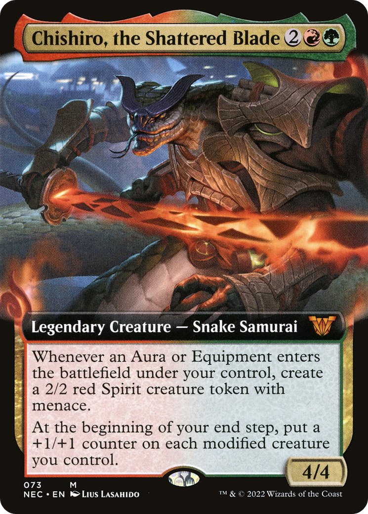 Image of Chishiro, the Shattered Blade (Extended Art) (NEC-073) - Neon Dynasty Commander: (Extended Art)
