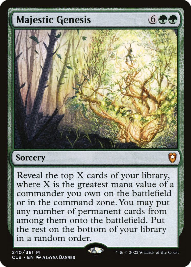 Image of Majestic Genesis (CLB-240) - Commander Legends: Battle for Baldur's Gate Foil