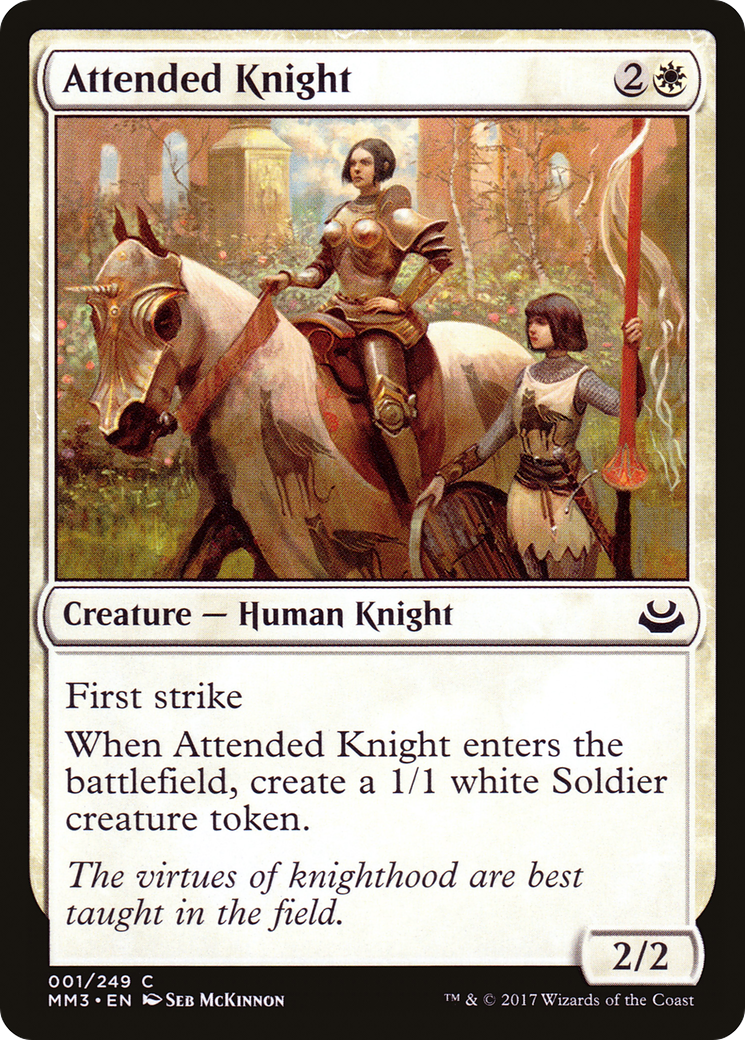 Image of Attended Knight (MM3-001) - Modern Masters 2017