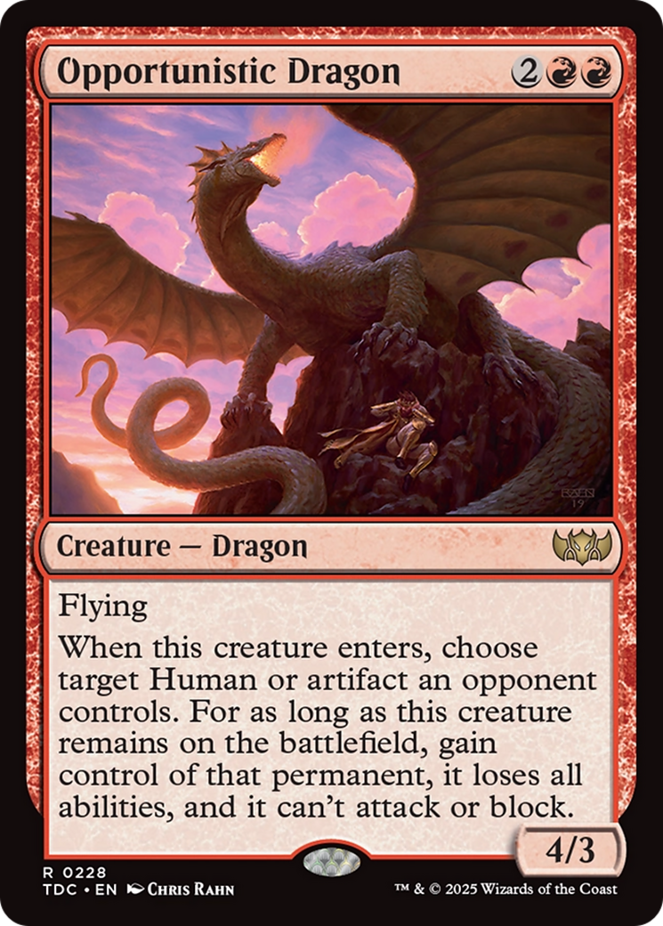 Image of Opportunistic Dragon (TDC-228) - Commander: Tarkir: Dragonstorm