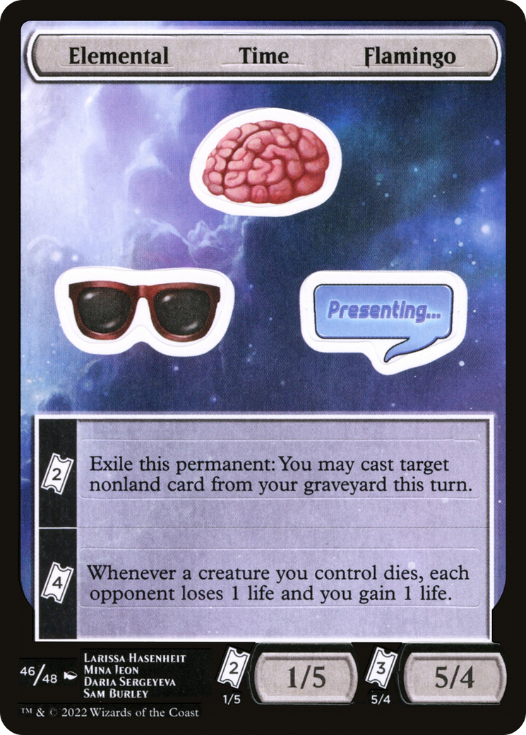 Image of Elemental Time Flamingo (UNF-046) - Unfinity Sticker Sheets