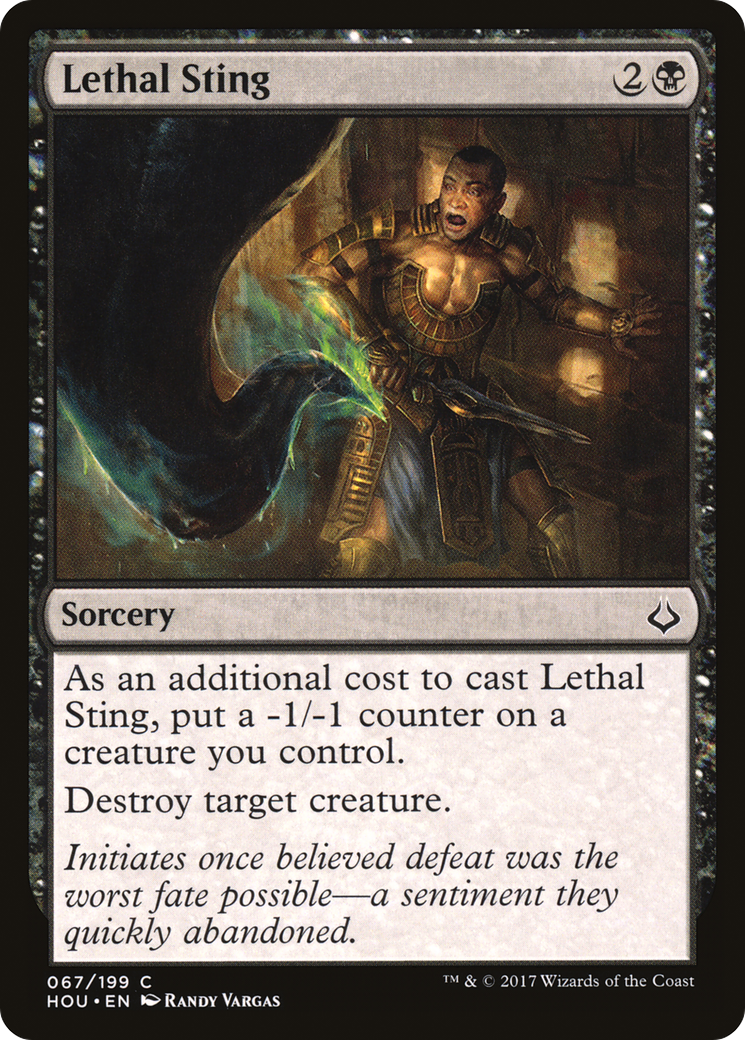 Image of Lethal Sting (HOU-067) - Hour of Devastation Foil
