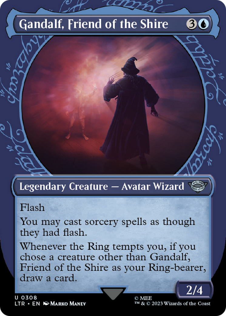 Image of Gandalf, Friend of the Shire (Showcase) (LTR-308) - The Lord of the Rings: Tales of Middle-earth: (Showcase) (Borderless) Foil