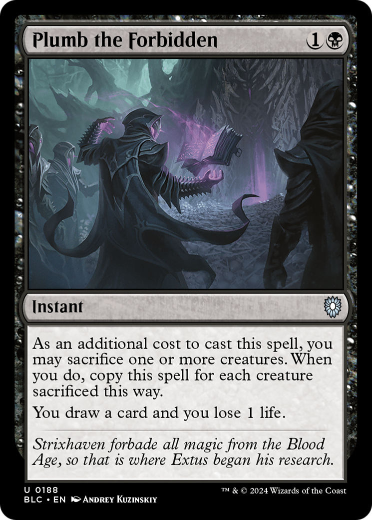 Image of Plumb the Forbidden (BLC-188) - Bloomburrow Commander
