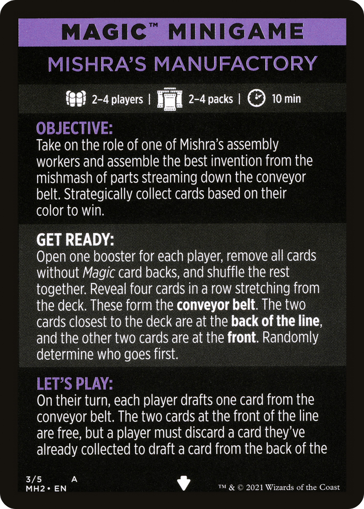 Image of Mishra's Manufactory // Mishra's Manufactory (cont'd) (MMH2-003) - Modern Horizons 2 Minigames Foil