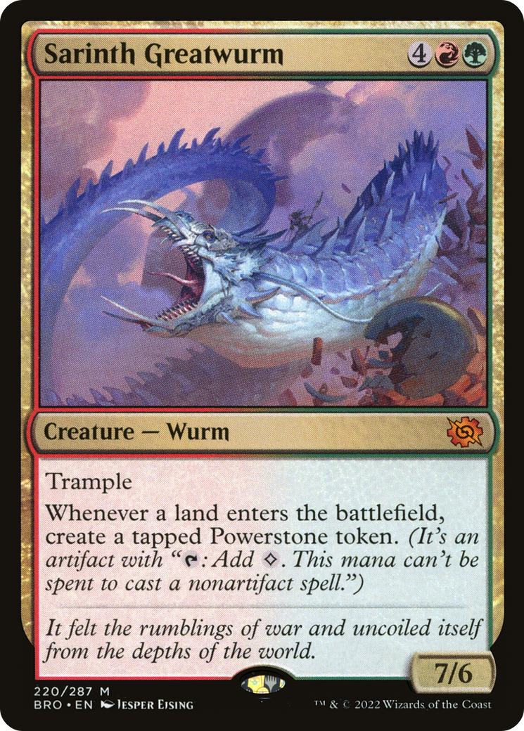 Image of Sarinth Greatwurm (BRO-220) - The Brothers' War Foil