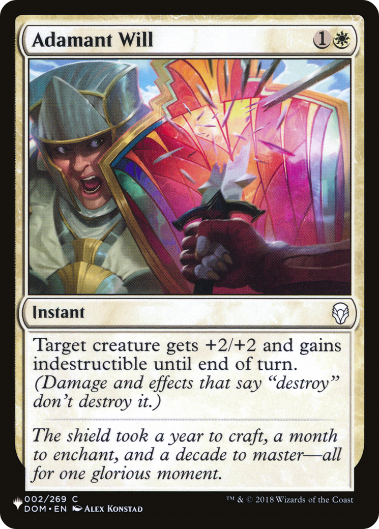 Image of Adamant Will (LIST-DOM-2) - The List