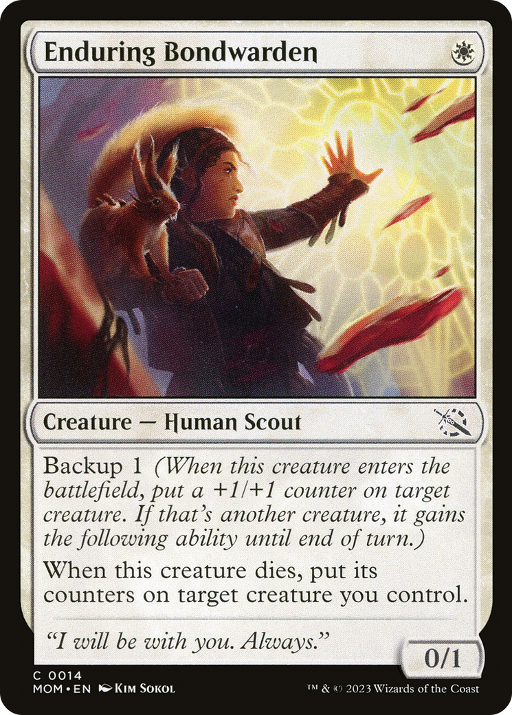 Image of Enduring Bondwarden (MOM-014) - March of the Machine Foil