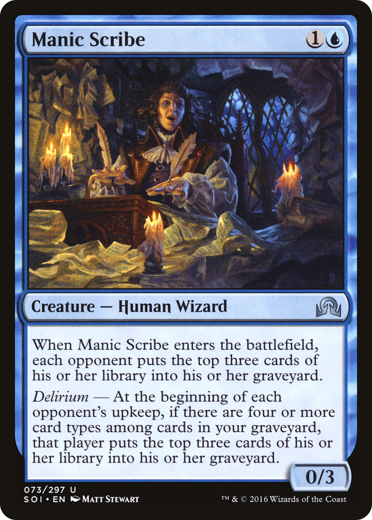 Image of Manic Scribe (SOI-073) - Shadows over Innistrad Foil