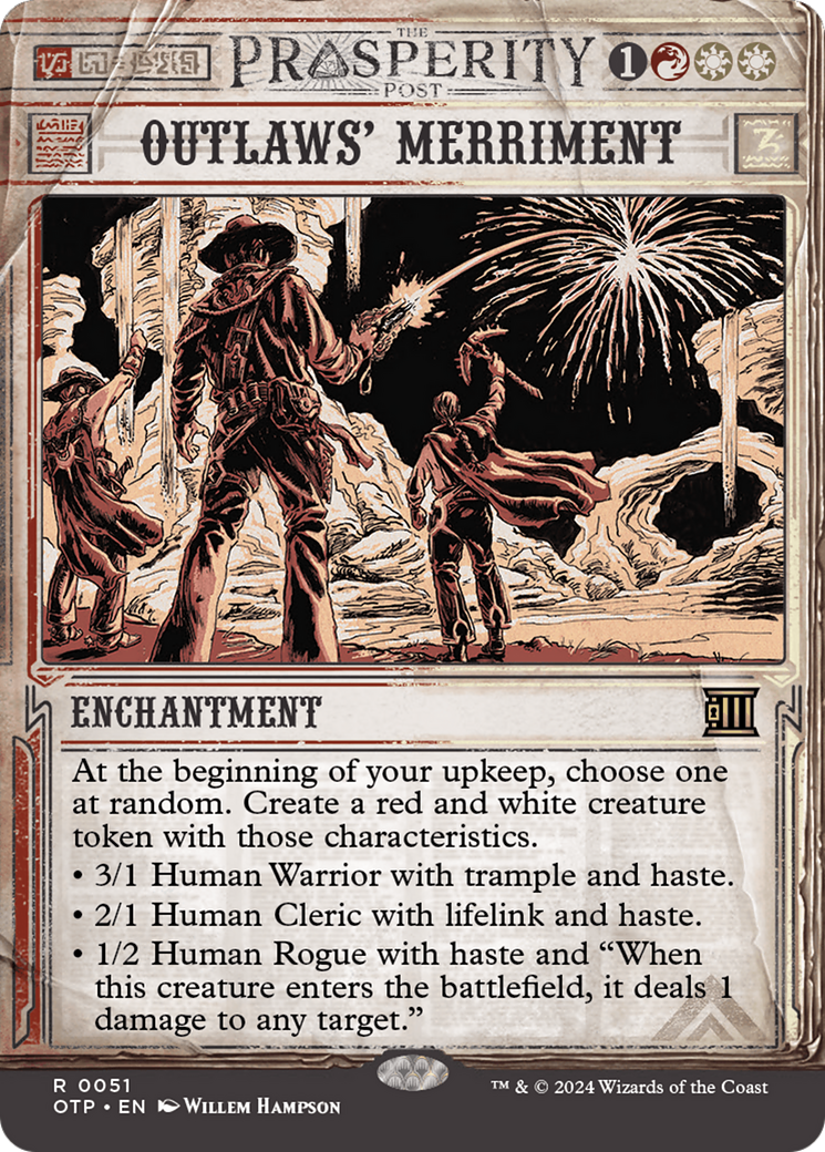 Image of Outlaws' Merriment (OTP-051) - Breaking News: (Showcase) (Borderless)