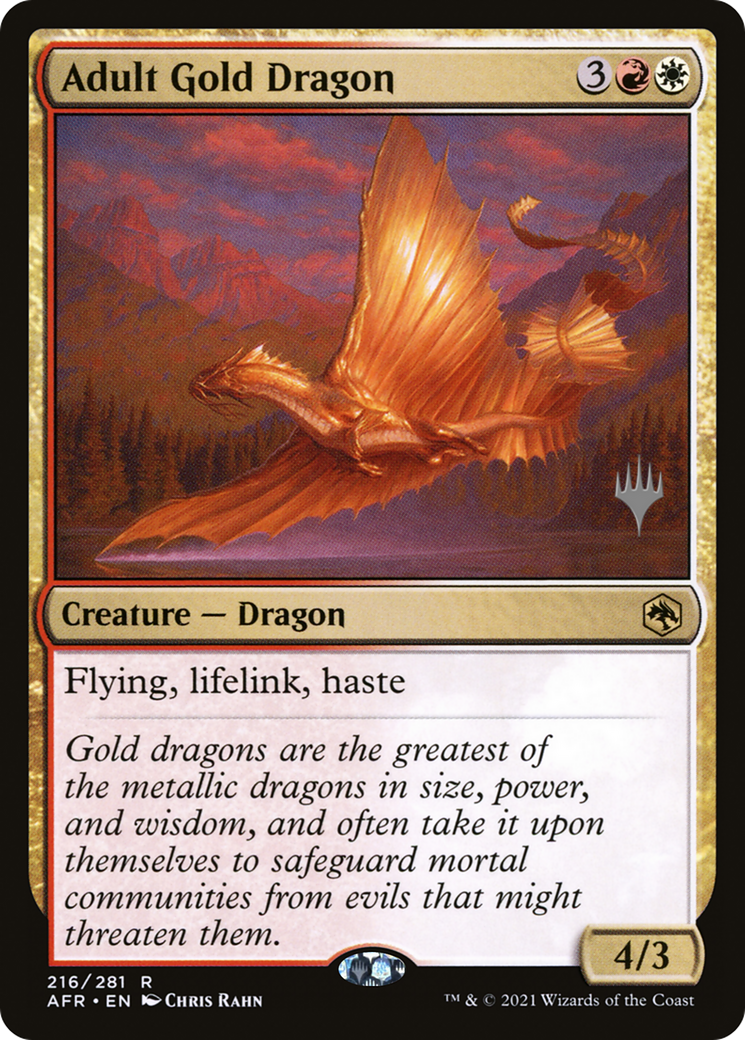 Image of Adult Gold Dragon (PPAFR-216) - Adventures in the Forgotten Realms Promos