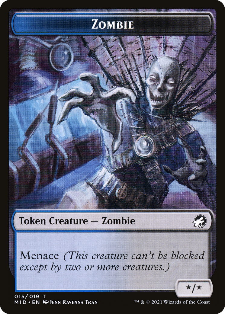 Image of Zombie (TMID-015) - Innistrad: Midnight Hunt Tokens