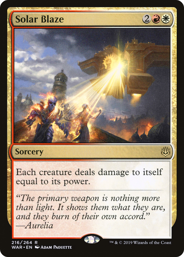 Image of Solar Blaze (WAR-216) - War of the Spark Foil