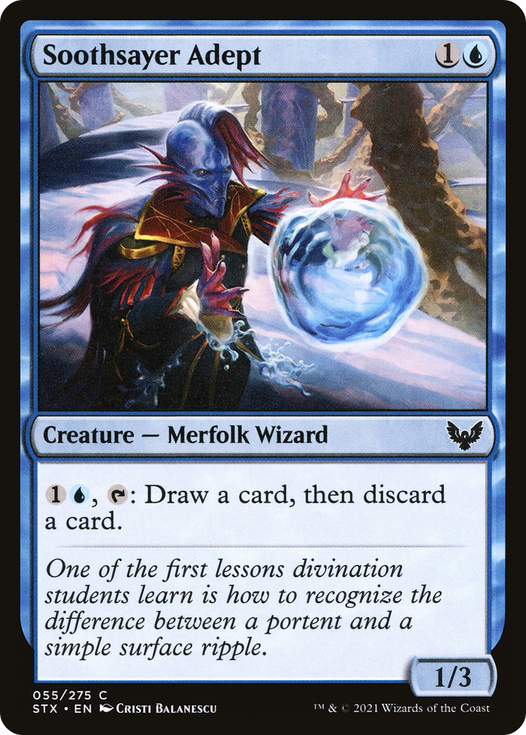 Image of Soothsayer Adept (STX-055) - Strixhaven: School of Mages Foil
