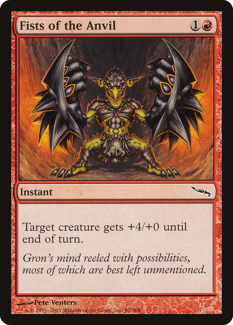 Image of Fists of the Anvil (MRD-091) - Mirrodin Foil