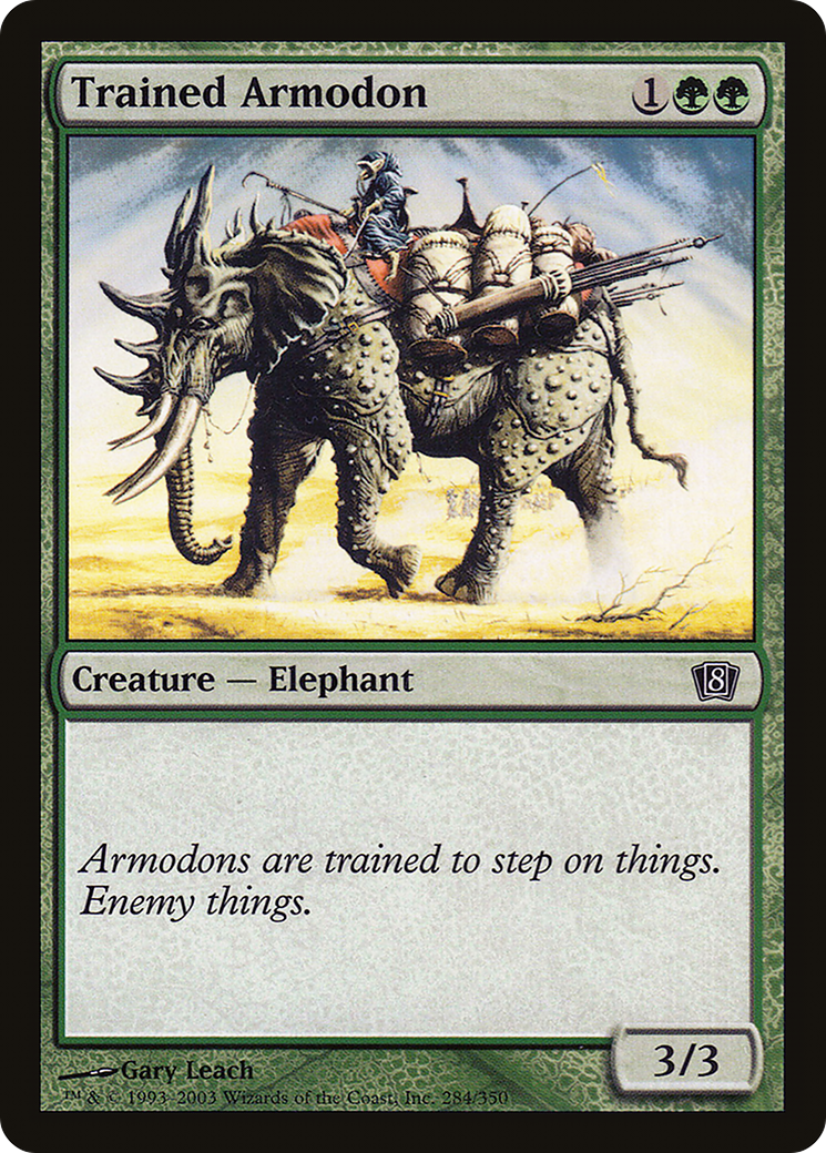 Image of Trained Armodon (8ED-284) - 8th Edition Foil