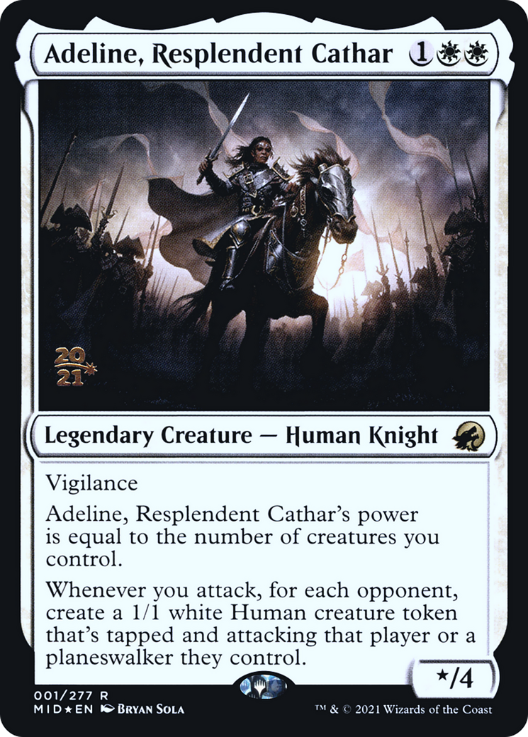 Image of Adeline, Resplendent Cathar (PRE-001) - Innistrad: Midnight Hunt Promos Foil