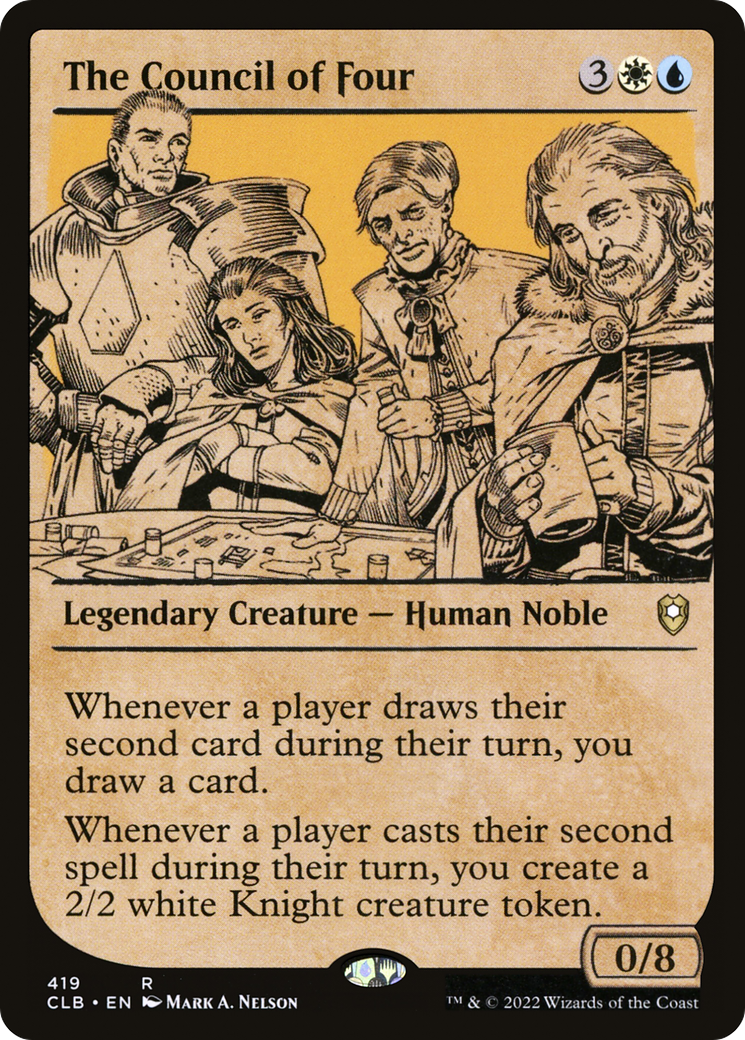 Image of The Council of Four (Showcase) (CLB-419) - Commander Legends: Battle for Baldur's Gate: (Showcase) Foil