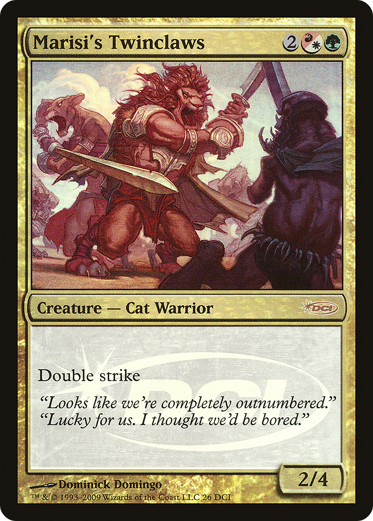 Image of Marisi's Twinclaws (WPN-026) - DCI Promos Foil