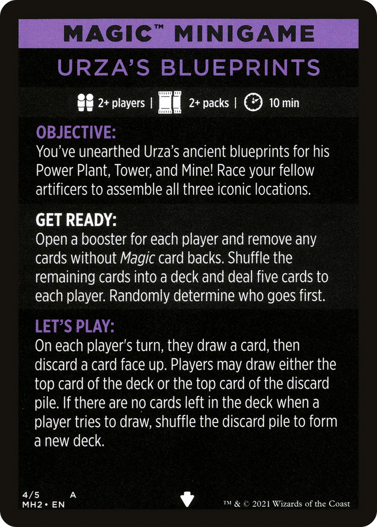 Image of Urza's Blueprints (minigame) // Urza's Blueprints (cont'd) (MMH2-004) - Modern Horizons 2 Minigames