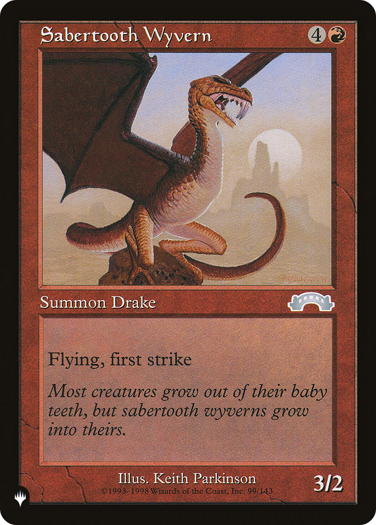 Image of Sabertooth Wyvern (LIST-EXO-99) - The List