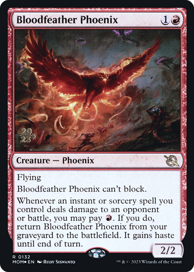 Image of Bloodfeather Phoenix (PRE-132) - March of the Machine Promos Foil