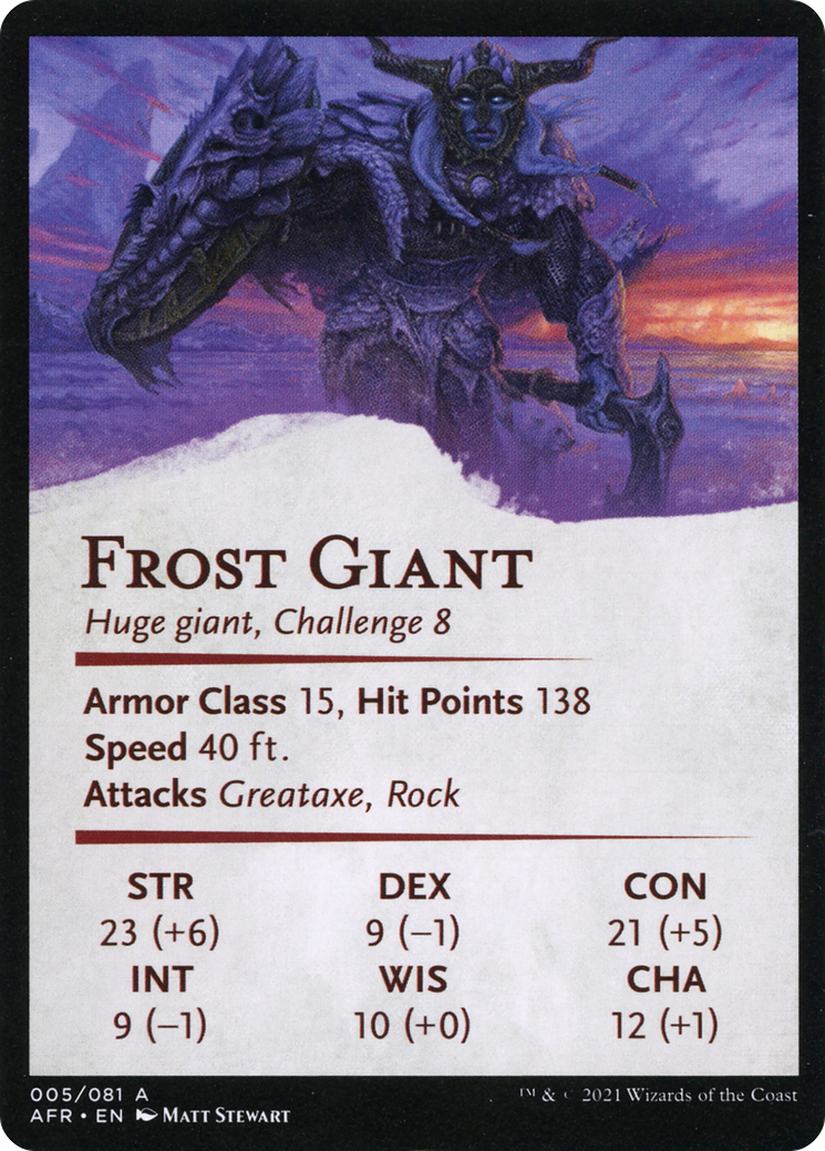 Image of Rimeshield Frost Giant // Frost Giant (AAFR-005) - Adventures in the Forgotten Realms Art Series (Borderless)