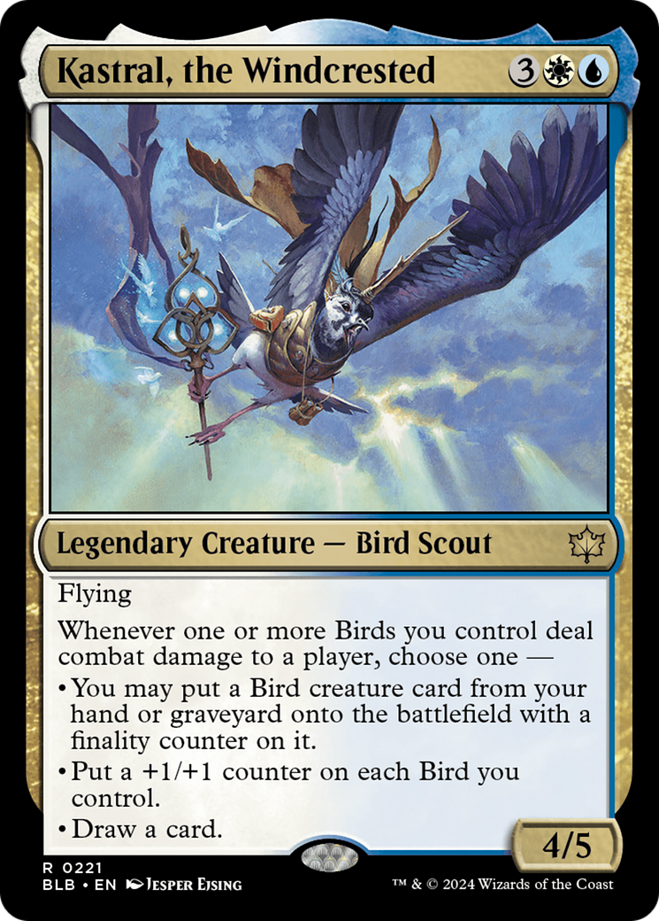 Image of Kastral, the Windcrested (BLB-221) - Bloomburrow Foil
