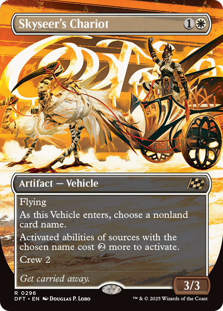 Image of Skyseer's Chariot (Borderless) (DFT-296) - Aetherdrift (Borderless) Foil