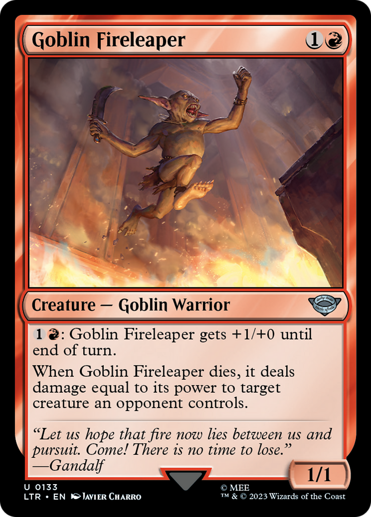 Image of Goblin Fireleaper (LTR-133) - The Lord of the Rings: Tales of Middle-earth Foil