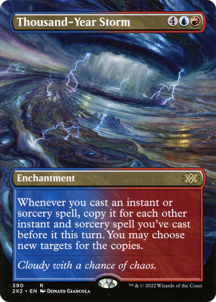 Image of Thousand-Year Storm (Borderless) (2X2-390) - Double Masters 2022 (Borderless) Foil