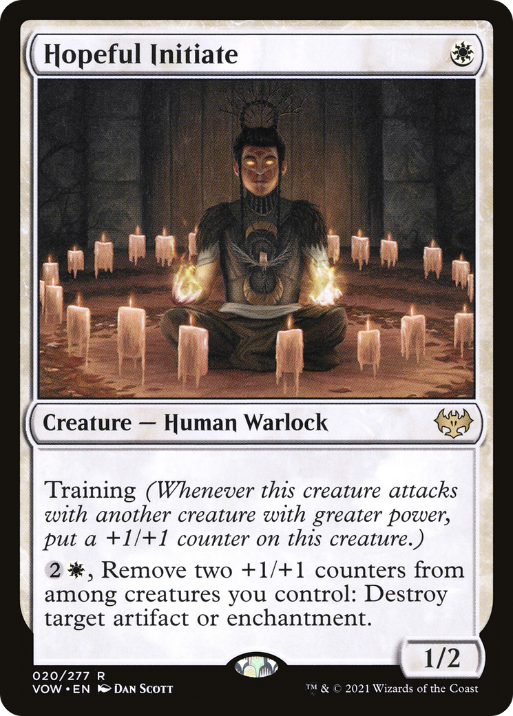 Image of Hopeful Initiate (VOW-020) - Innistrad: Crimson Vow Foil
