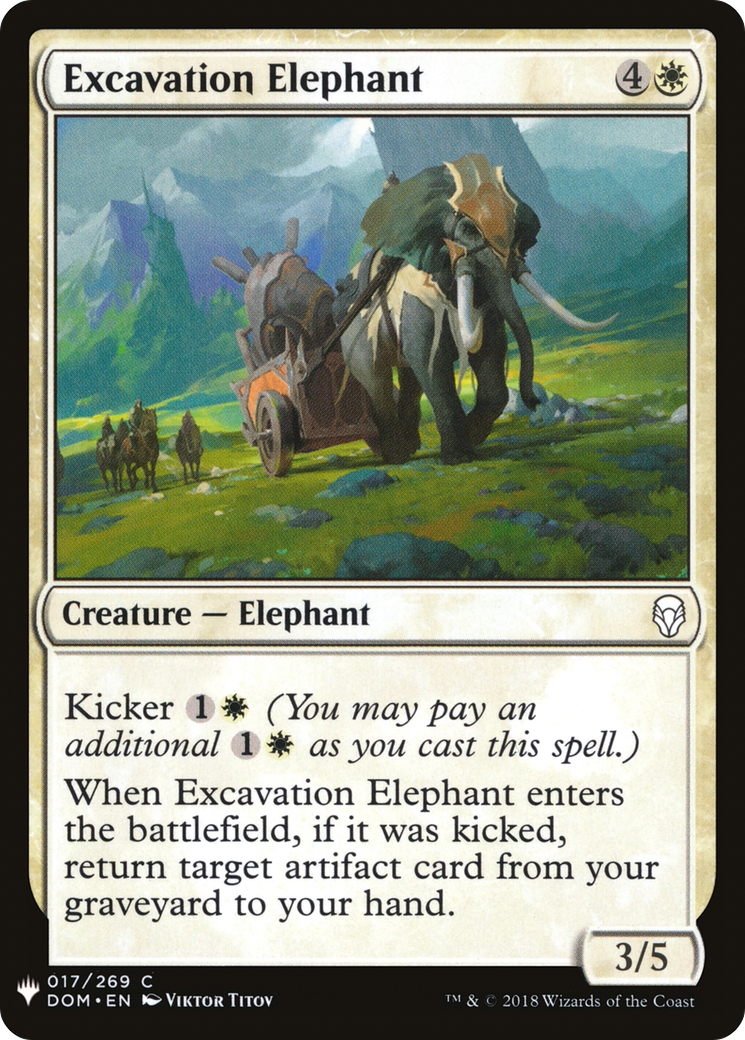 Image of Excavation Elephant (LIST-DOM-17) - The List