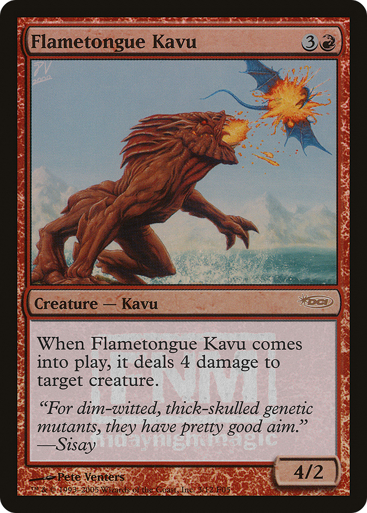 Image of Flametongue Kavu (FNM-003) - Friday Night Magic 2005 Foil